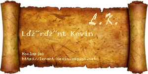 Léránt Kevin névjegykártya