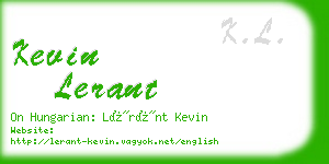 kevin lerant business card